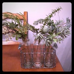 Interior decor. Fake greenery plants